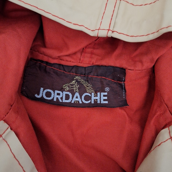 JORDACHE Rain Coat Woman size M Vintage 70's-80's Western Horse Logo - Picture 5 of 8